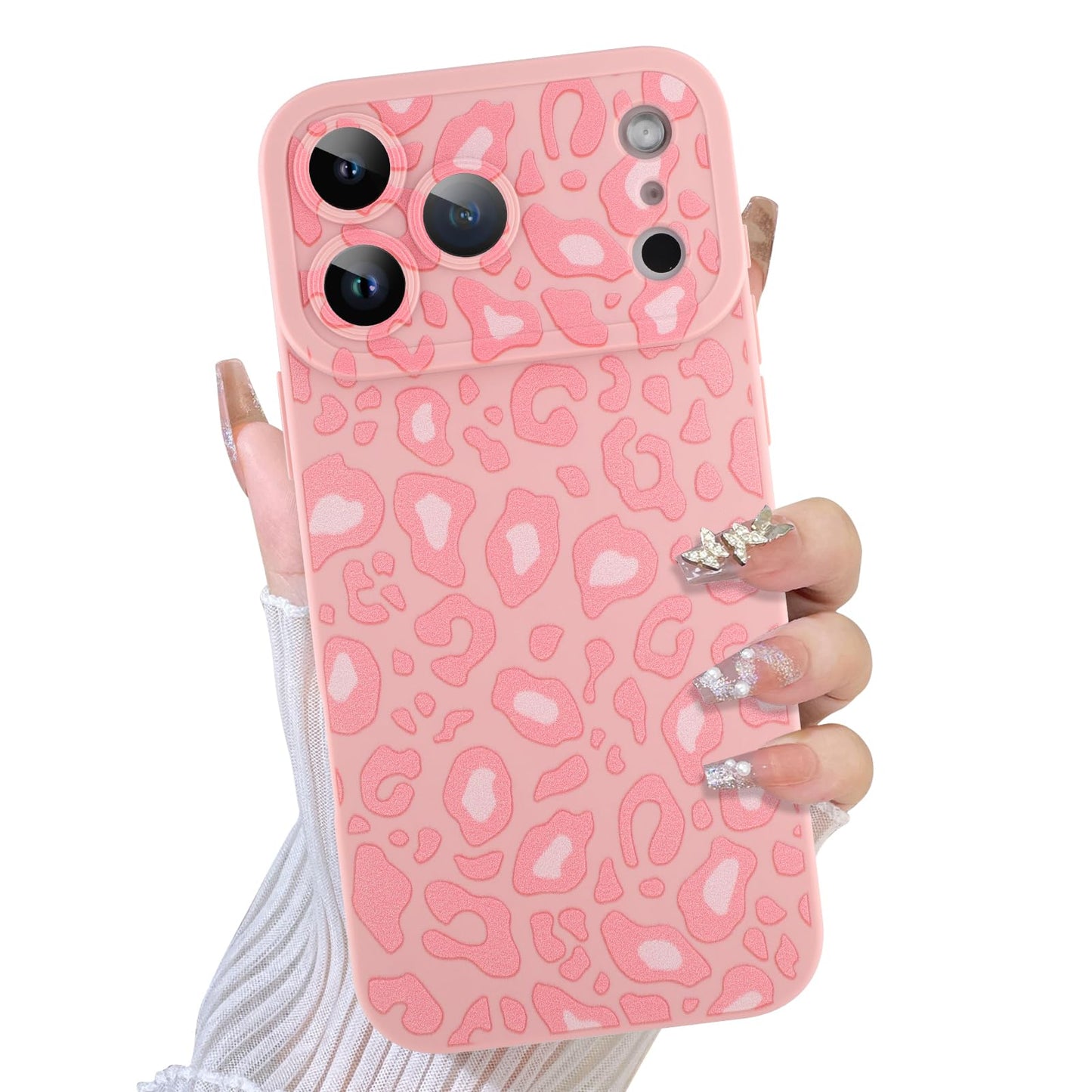 TEAUGHT Compatible with iPhone 17 Pro Case 2025 Cute Pattern Leopard Print Cheetah Camera Protection Cover, Cheetah Pattern Shoc