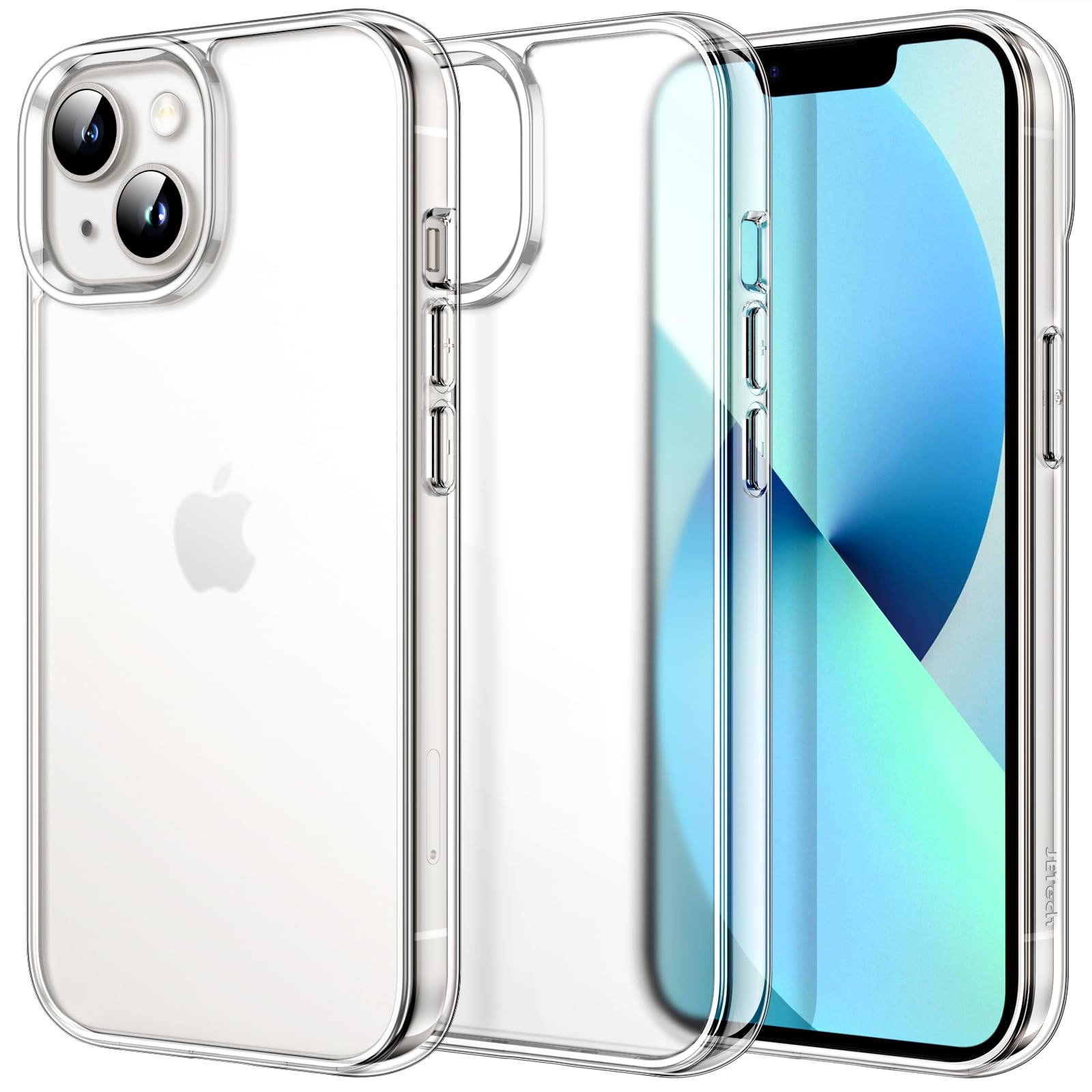 JETech Case for iPhone 13 6.1-Inch, Non-Yellowing Shockproof Phone Bumper Cover, Scratch-Resistant and Anti-Fingerprint Matte Ba