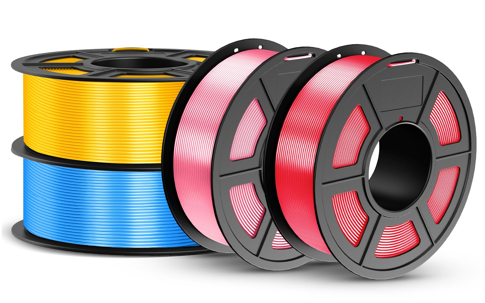 Silk Shiny PLA 3D Printer Filament 1.75mm, JAYO Silk PLA 0.65kg Spool 3D Printing Material, Silky Shine Surface, Neatly Wound Fi