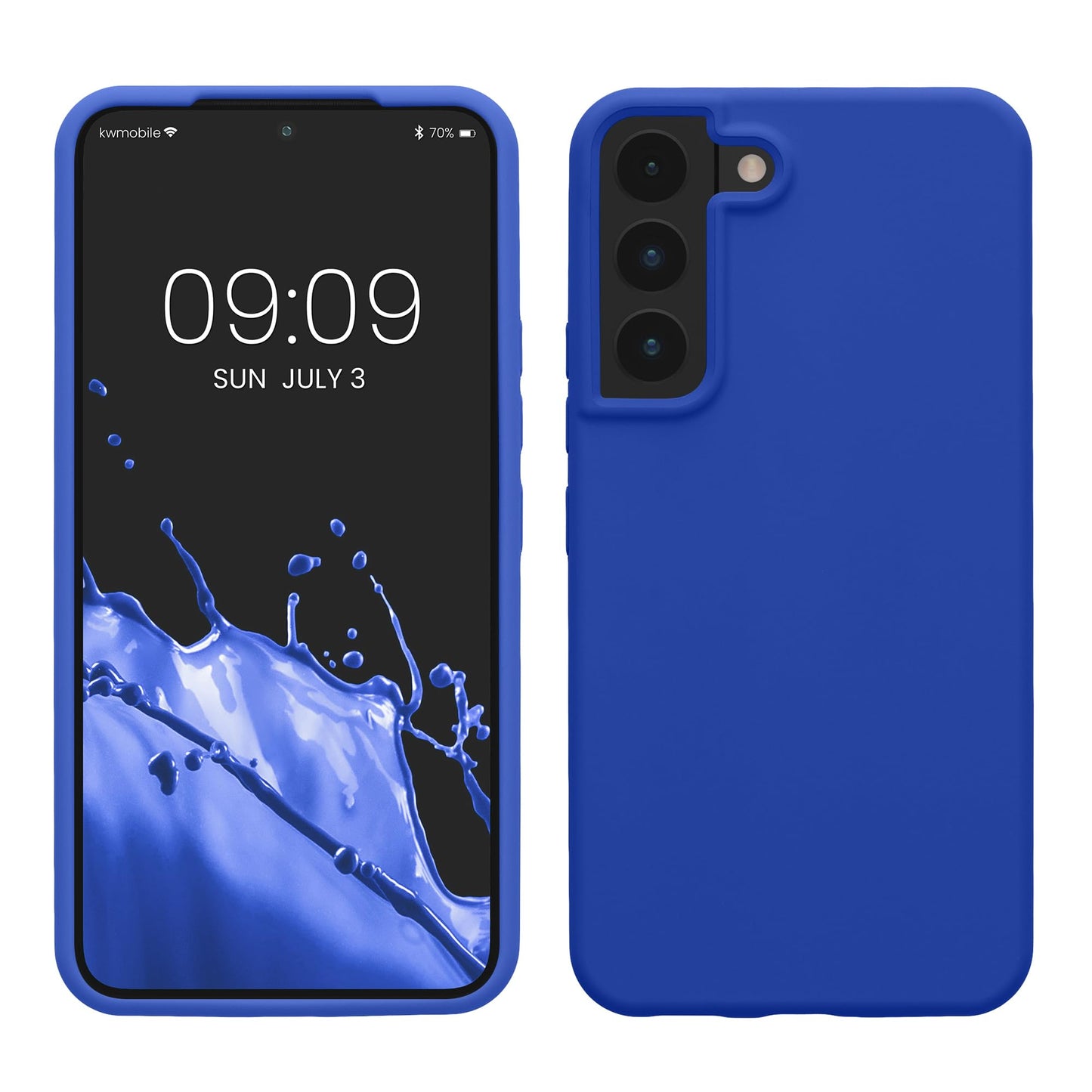 kwmobile Case Compatible with Samsung Galaxy S22 Case - TPU Silicone Phone Cover with Soft Finish - Baltic Blue