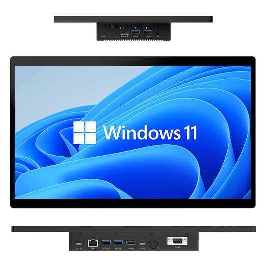 OuuOee Industrie Panel PC Industrial PC Touchscreen 15.6 Inches, Fanless Panel Computer All in One Win11 Pro N5095 8GB RAM 128GB