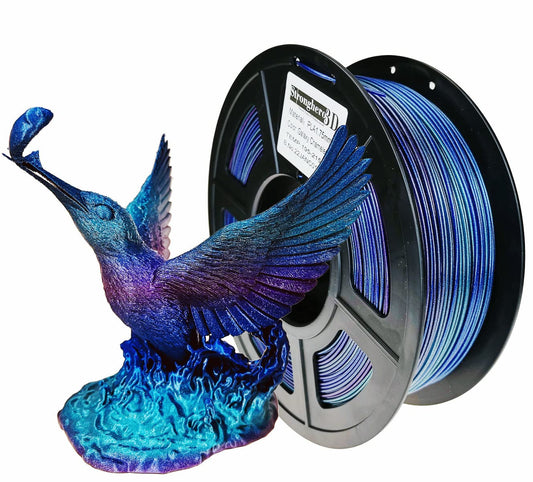 Stronghero3D PLA 3D Printer Filament 1.75mm, Chameleon Galaxy Tri Color, Multicolor,Starry Sparkling Accuracy +/-0.05mm Net Weig