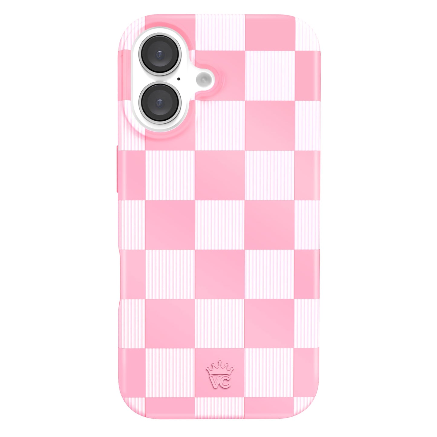VELVET CAVIAR for iPhone 16 Case Pink Checkered - Compatible with MagSafe [10ft Drop Tested]