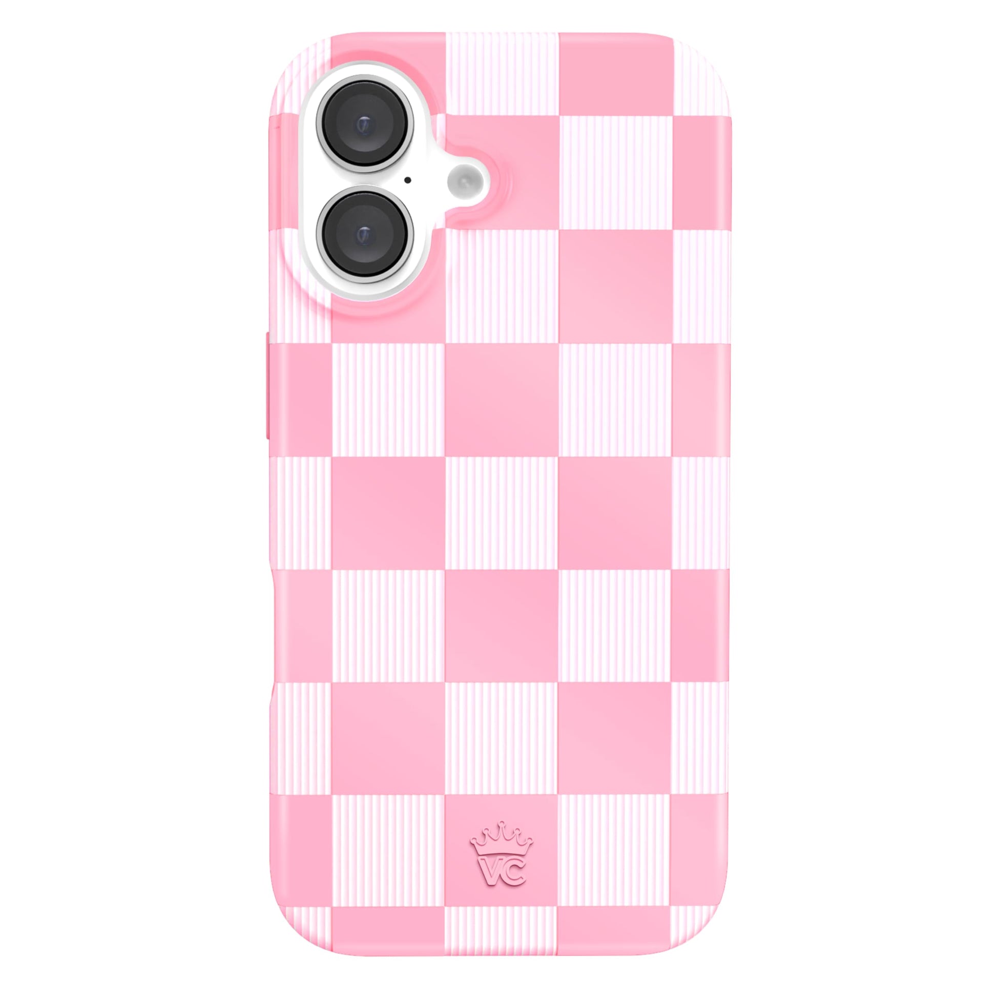 VELVET CAVIAR for iPhone 16 Case Pink Checkered - Compatible with MagSafe [10ft Drop Tested]
