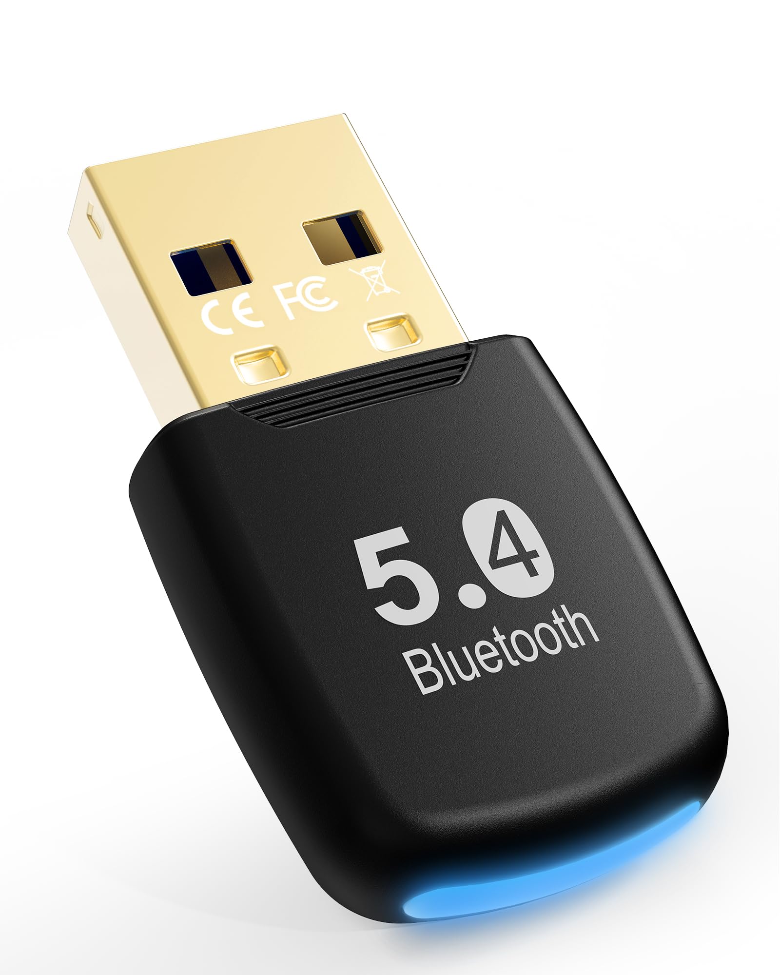 RENGOGA 5.4 Bluetooth Dongle - 20M Range USB Adapter for PC, Plug and Play, Supports Laptop Headphones, Keyboard, Mouse - Window