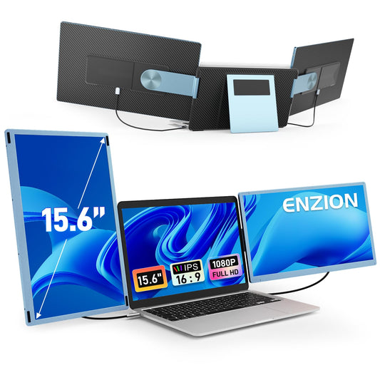Enzion Laptop Screen Monitor Extender, Wider 1080P FHD Portable Monitor for Laptop, Built-in Speaker and Adjustable Backstand, T