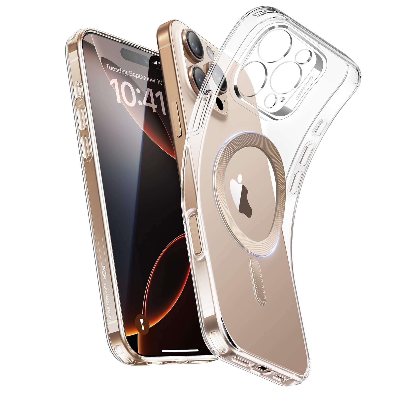 ESR for iPhone 16 Pro Max Case, Compatible with MagSafe, Camera Protection, Shockproof Thin Cover, Resists Yellowing, Magnetic P