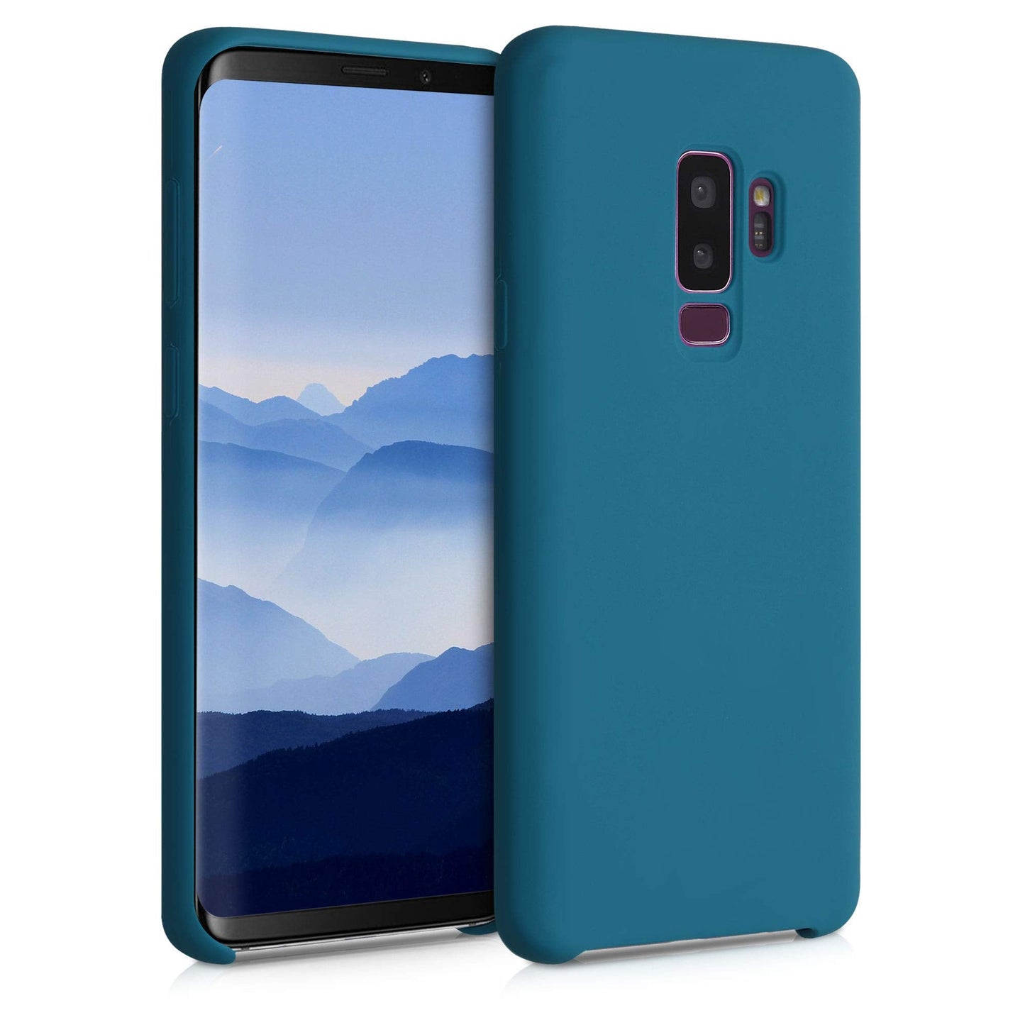 kwmobile Case Compatible with Samsung Galaxy S9 Plus Case - TPU Silicone Phone Cover with Soft Finish - Teal Matte