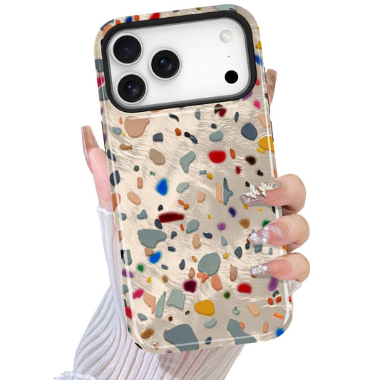 TEAUGHT Compatible with iPhone 17 Pro Case Support for MagSafe Cute Pattern Marble Camera Protection Cover for Girls Women -Colo
