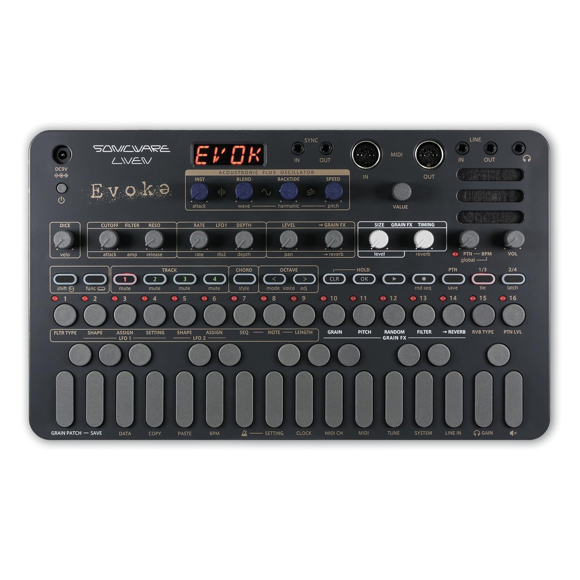 Sonicware Liven Evoke [Acoustronic Synthesizer with Granular Effect] - Portable Synthesizer for Cinematic Ambient and Post-Class