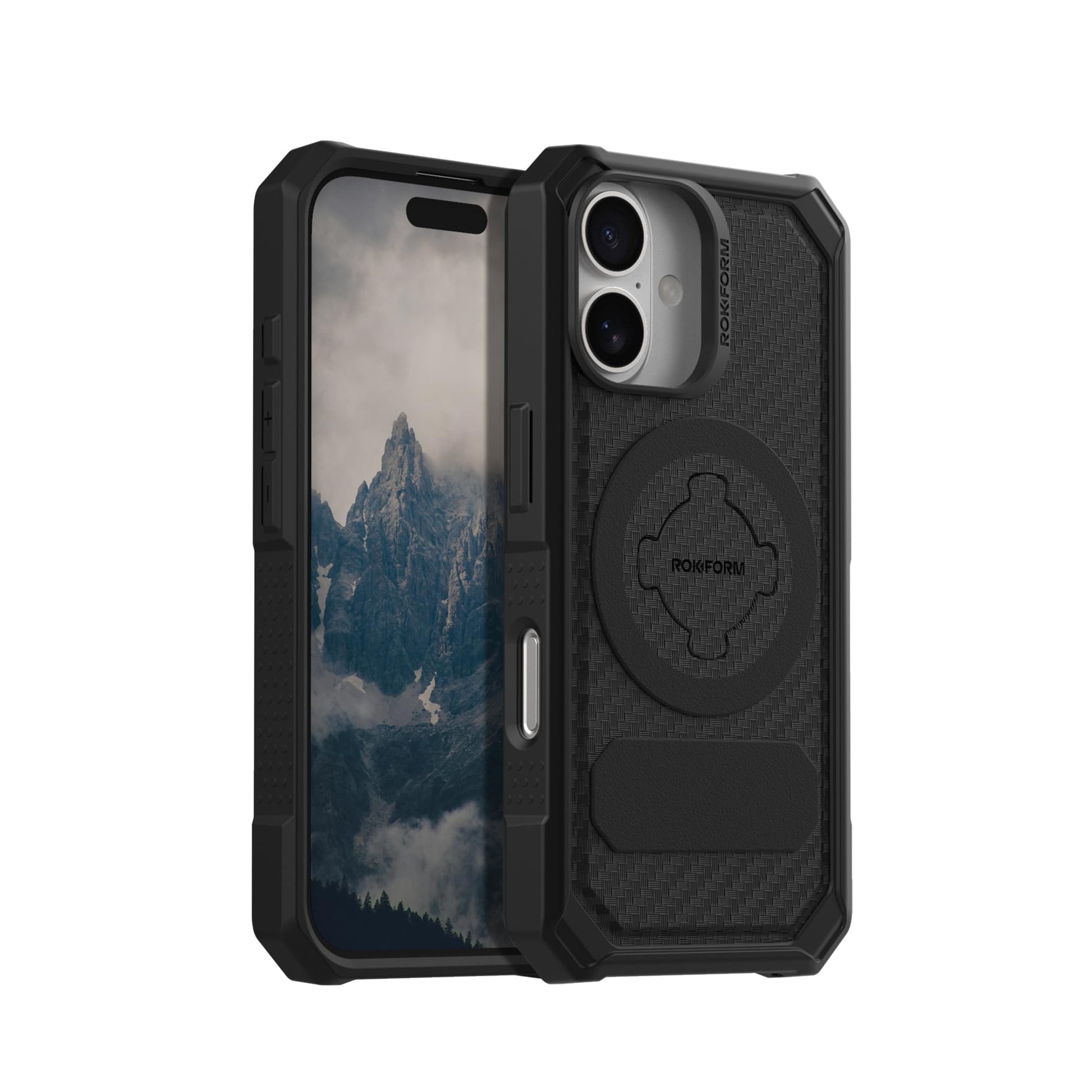 Rokform Rugged Case Compatible with iPhone 16, Magnetic Cover (Black)