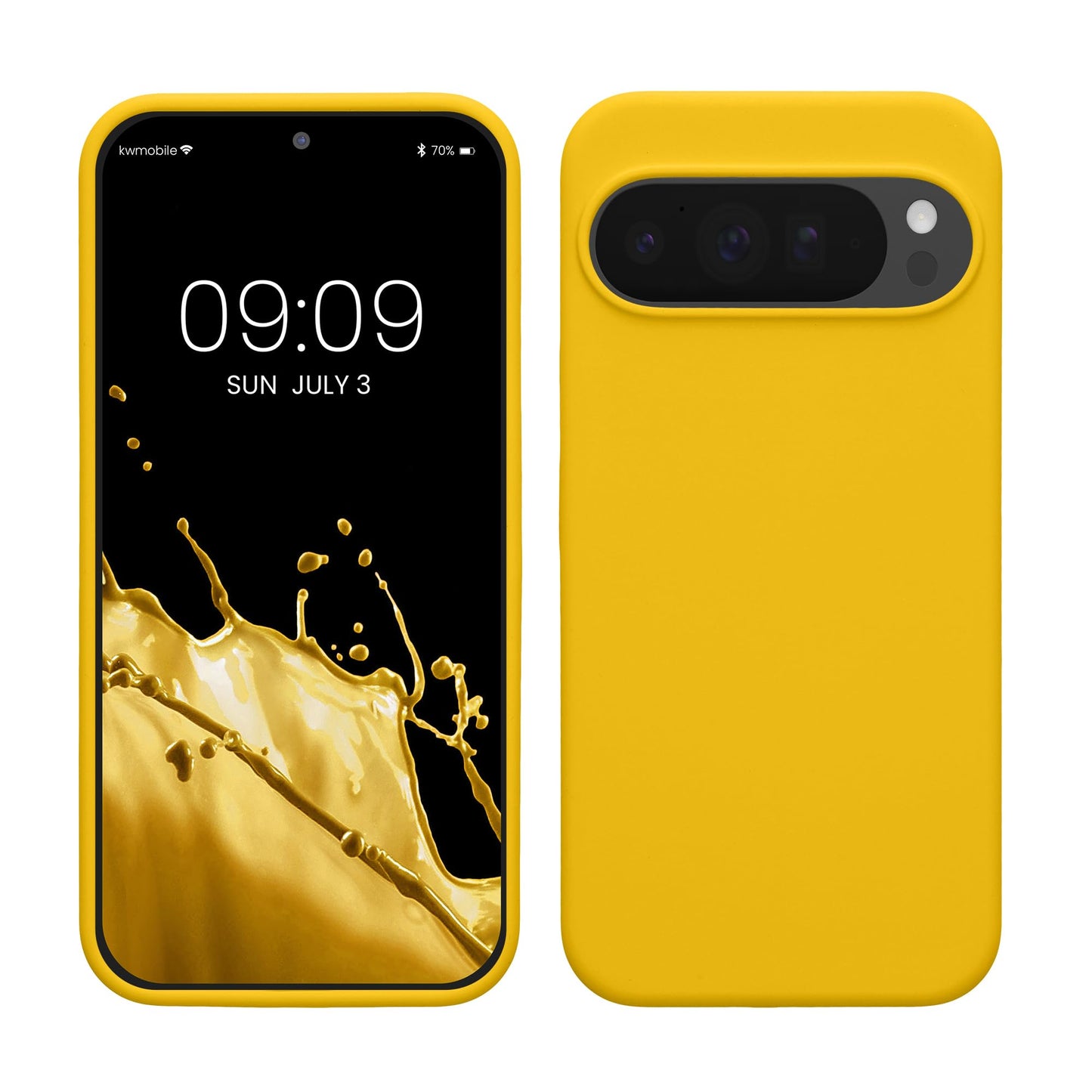 kwmobile Case Compatible with Google Pixel 10 Pro XL Case - TPU Silicone Phone Cover with Soft Finish - Radiant Yellow