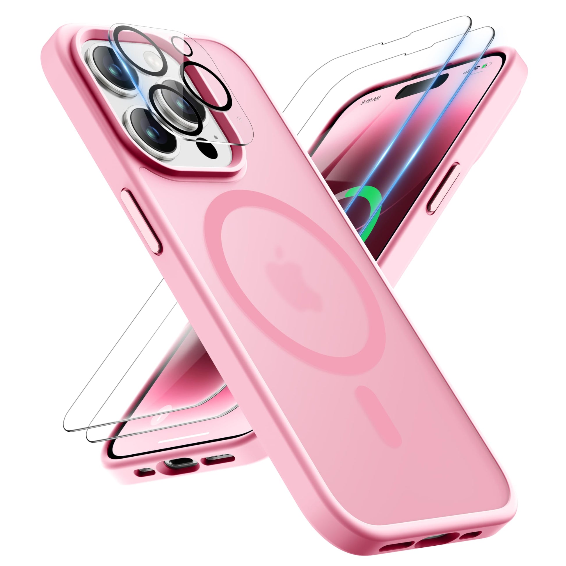 ORETECH for Magnetic iPhone 14 Pro Case, MagSafe Compatible, 15FT Drop Protection, Shockproof, Anti-Scratch, Frosted Translucent
