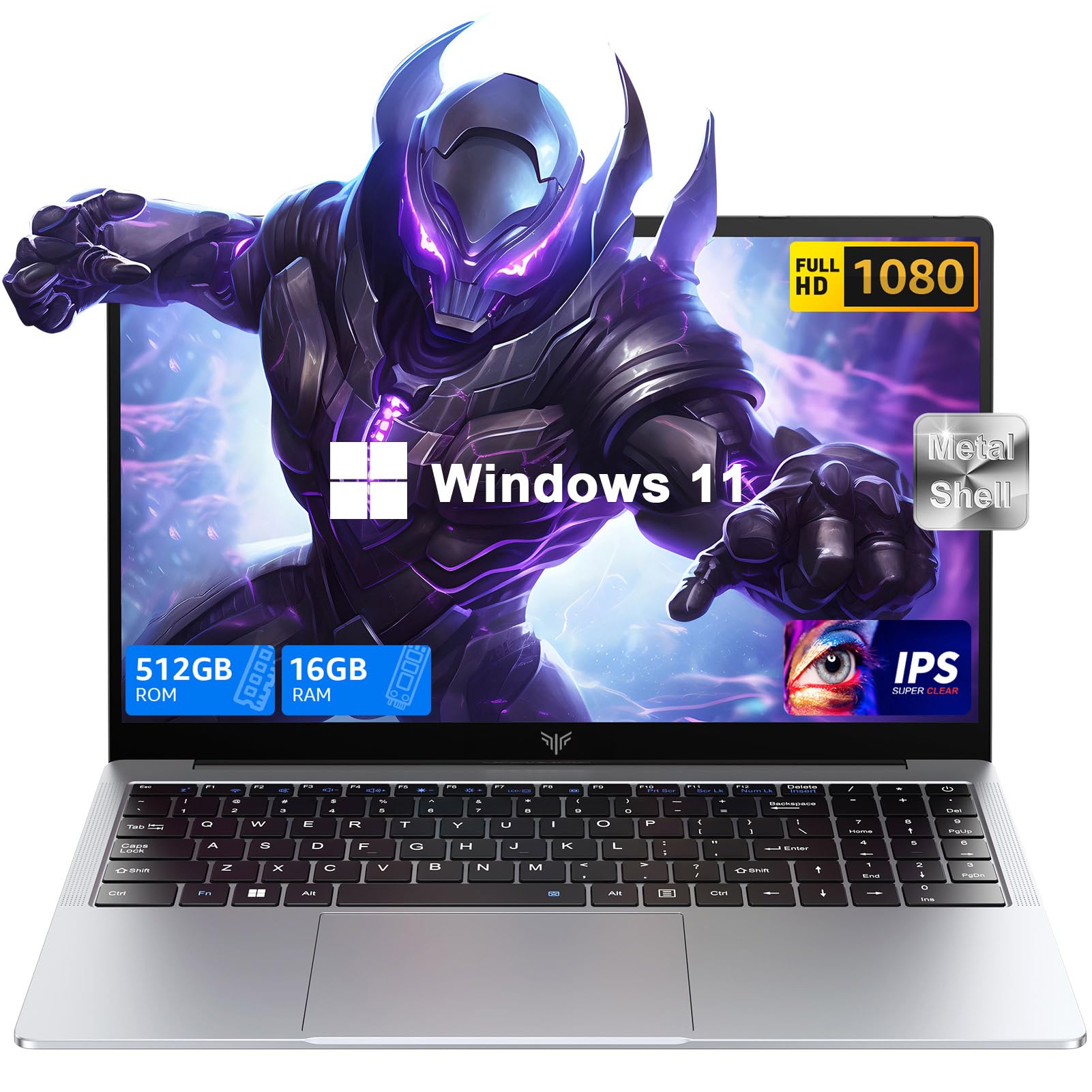 Laptop, 2026 New Laptop Computer with Intel Twin Lake N150 Processor(Up to 3.6GHz), 16GB RAM 512GB NVMe SSD, 15.6 FHD Display, W