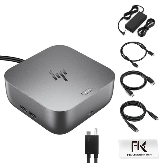 HP Docking Station for Laptop Dual Monitor and Charging Bundle - HP Thunderbolt 4 Ultra 180W G6 Dock with 180W AC Adapter, HDMI