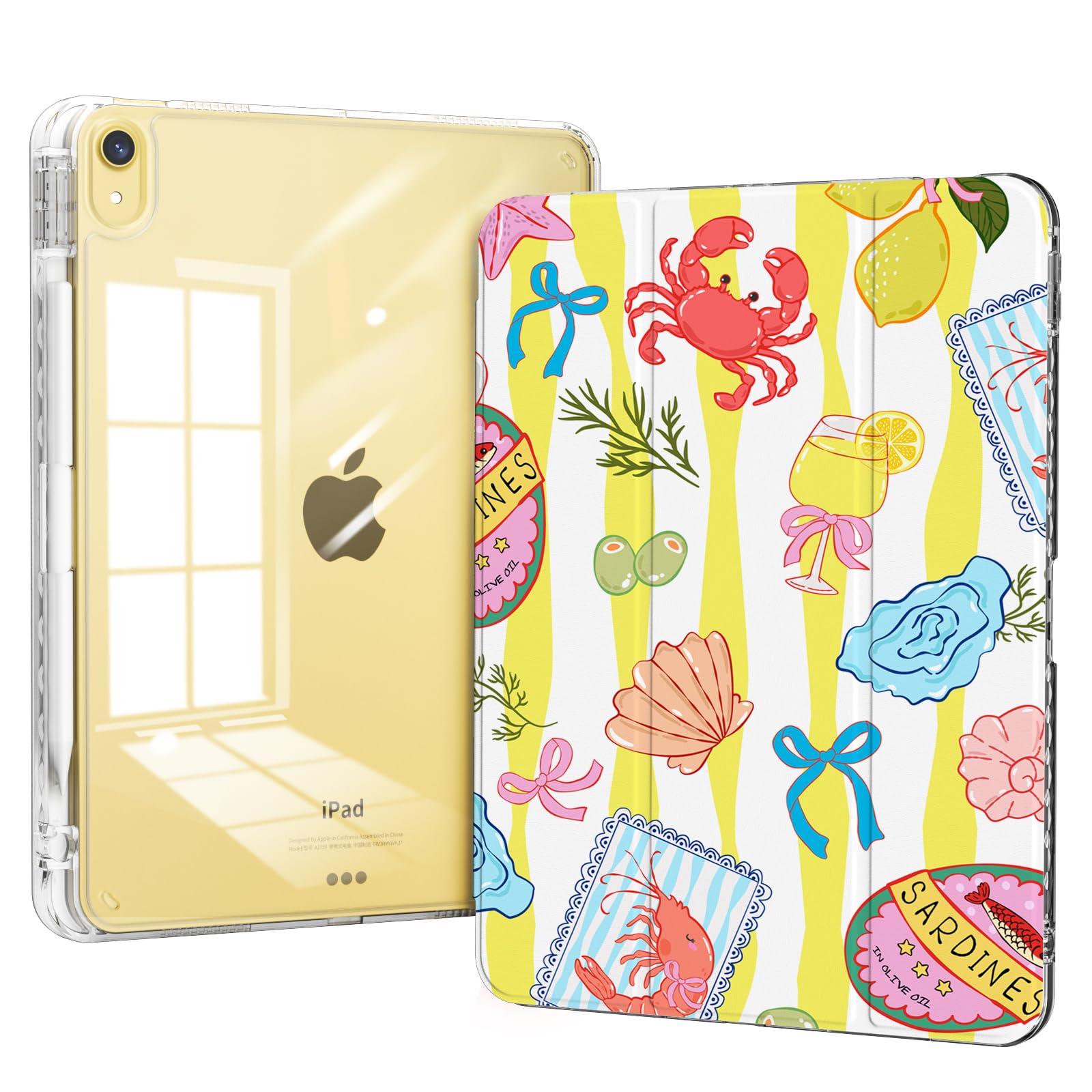 Piznernico Slim Case for iPad 11th Generation A16 Chip 2025, iPad 10th Generation Case 10.9 2022 with Pencil Holder, Lightweight