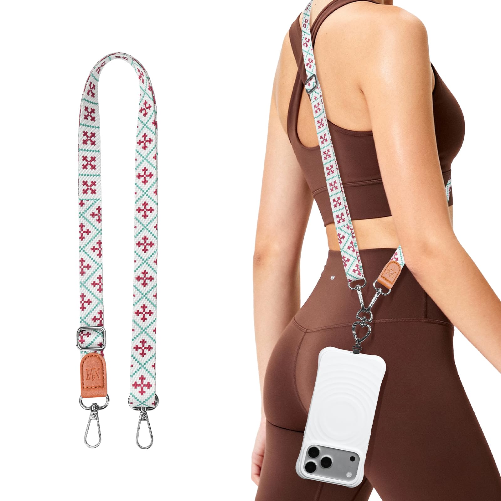 iWALK Colorful Multifunctional Phone Lanyard - 0.7mm Ultra-Thin Metal Insert, Adjustable Anti-Lost Crossbody Neck Strap, Compati
