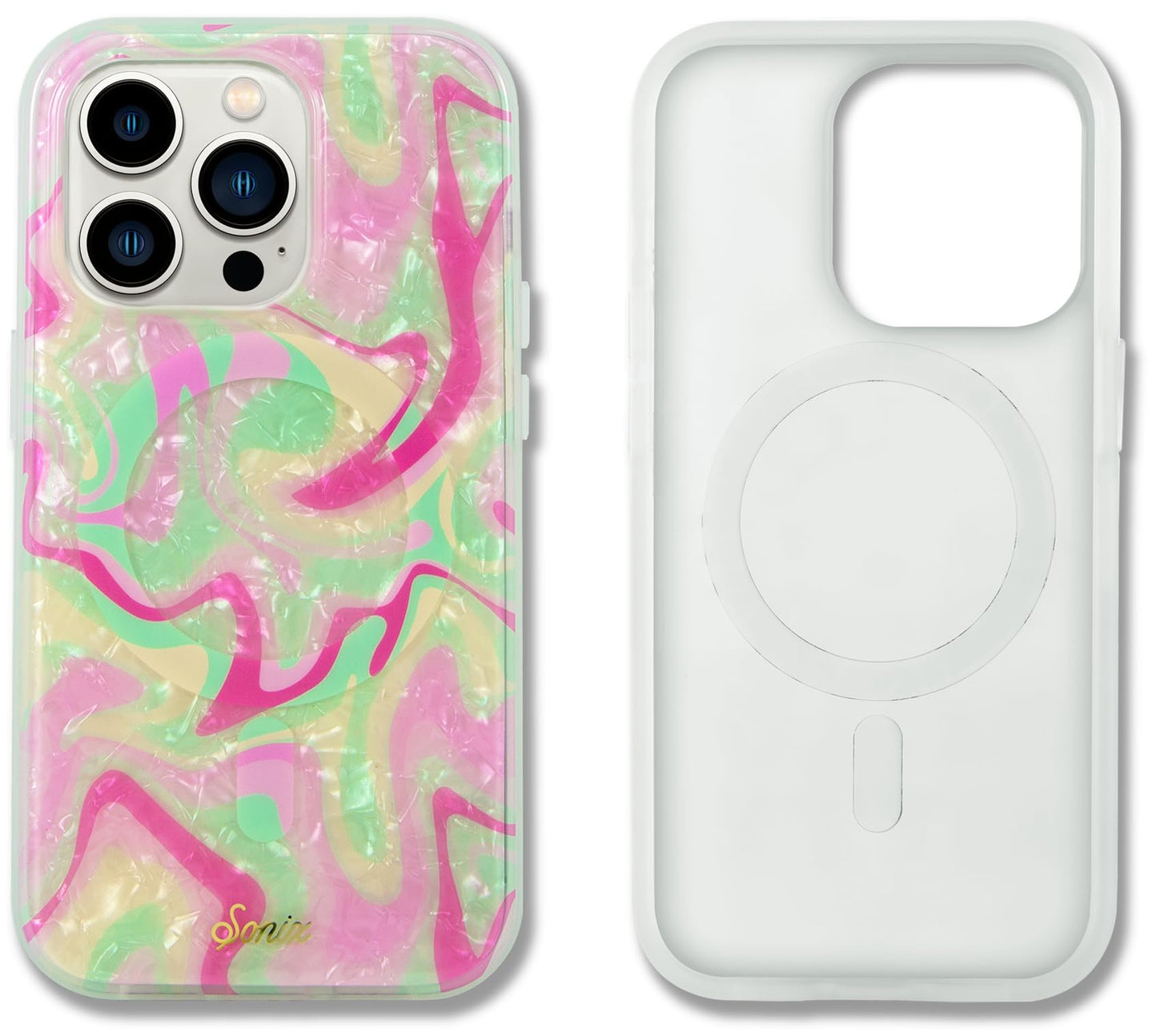 Sonix Case for iPhone 14 Pro | Compatible with MagSafe | 10ft Drop Tested | Strawberry Matcha
