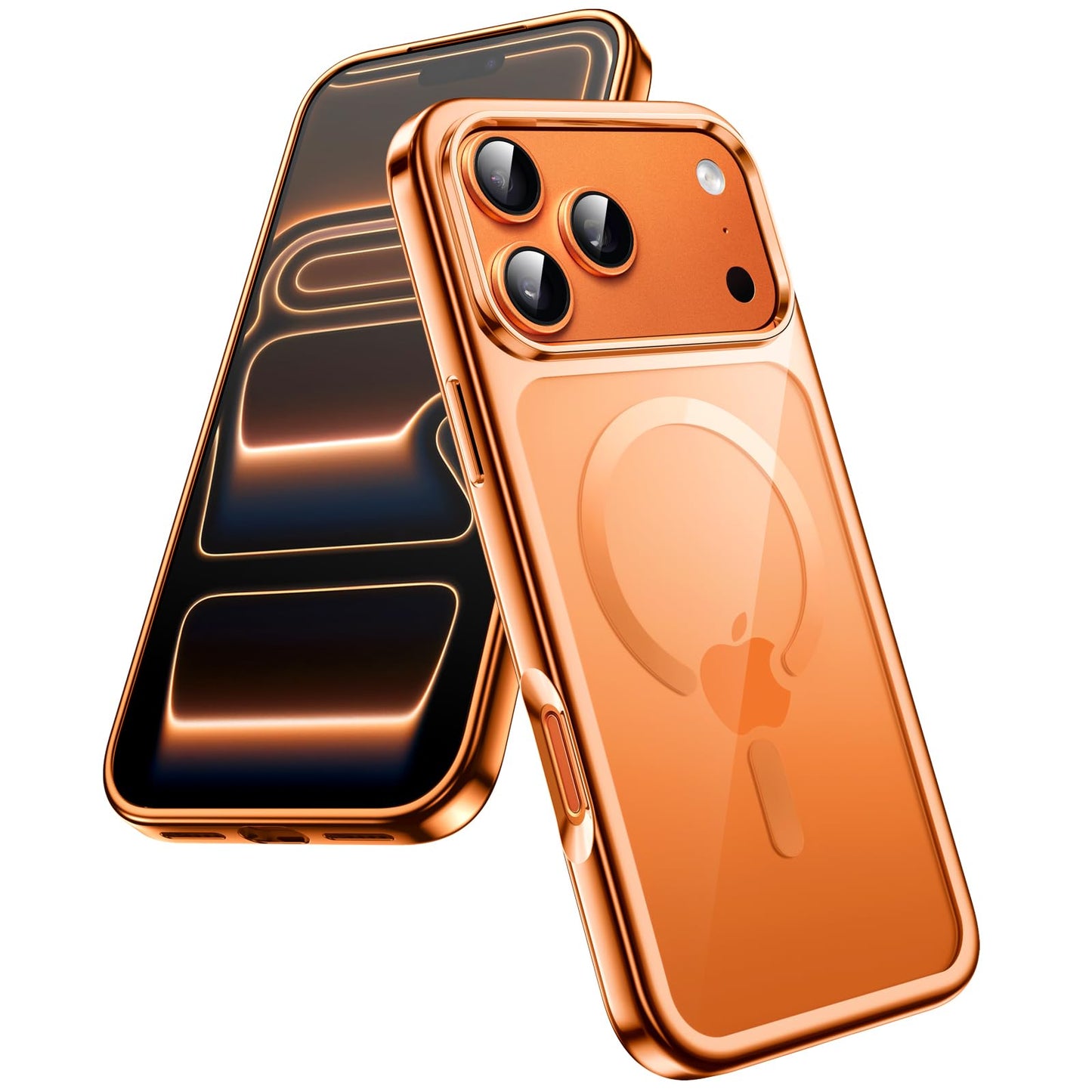 JETech Magnetic Case for iPhone 17 Pro Max 6.9-Inch, Compatible with MagSafe, Soft Electroplated TPU Frame with Hard Clear PC Ba
