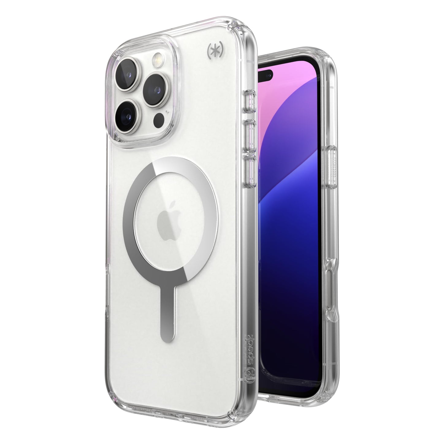 Speck Presidio Clear/Chrome iPhone 16 Pro Max MagSafe Case