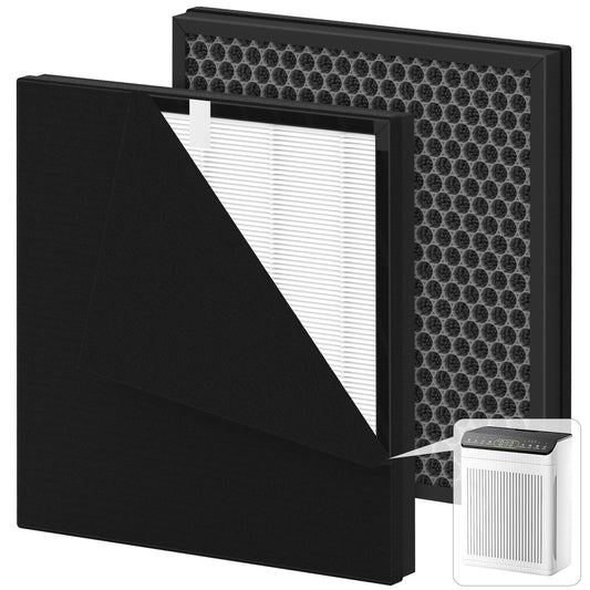 ET066 Replacement Filter Compatible with Evalit ET066 Air Purifier, Washable HEPA 3-Stage Filtration for Home Large Room, Origin