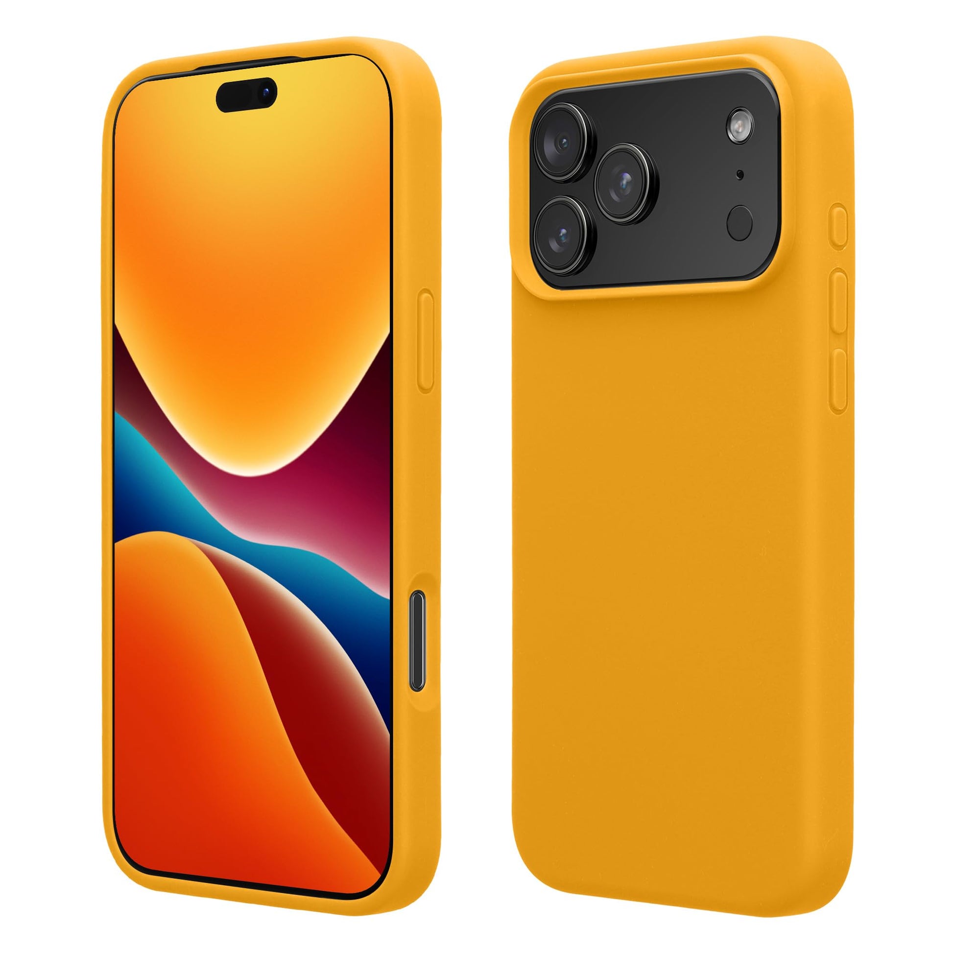 kwmobile Case Compatible with Apple iPhone 17 Pro Case - TPU Silicone Phone Cover with Soft Finish - Mango