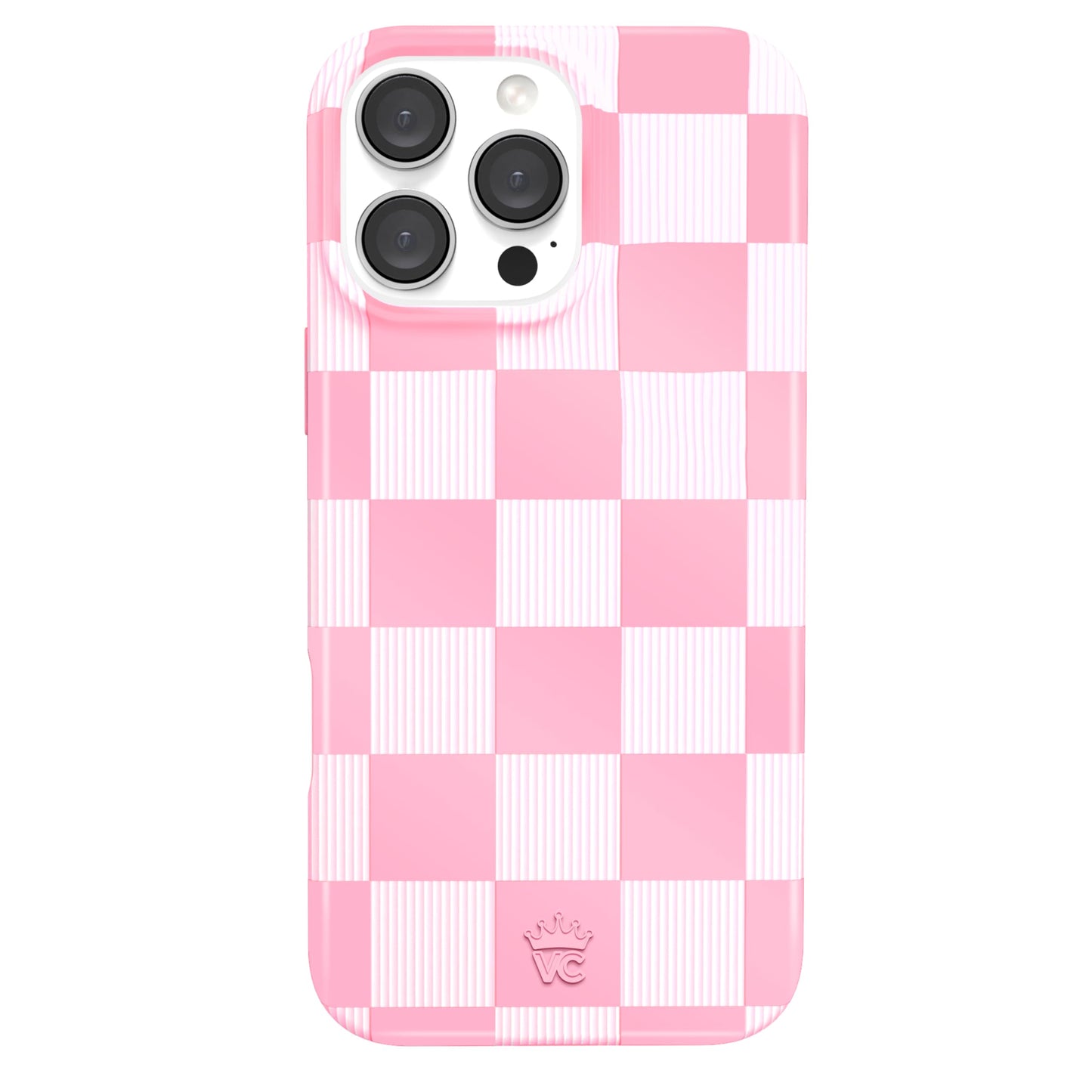 VELVET CAVIAR for iPhone 16 Pro Max Case Pink Checkered - Compatible with MagSafe [10ft Drop Tested]