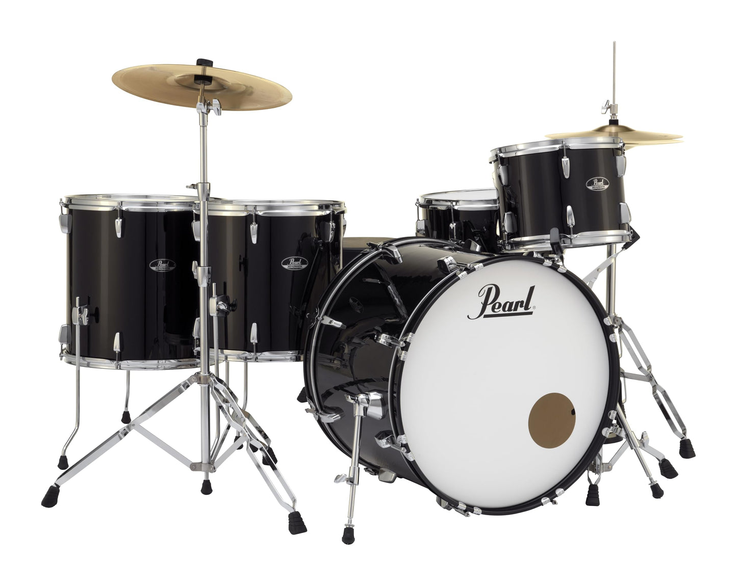 Pearl Roadshow Drum Set 5-Piece Complete Kit with Cymbals and Stands, Jet Black (RS525WFC/C31)