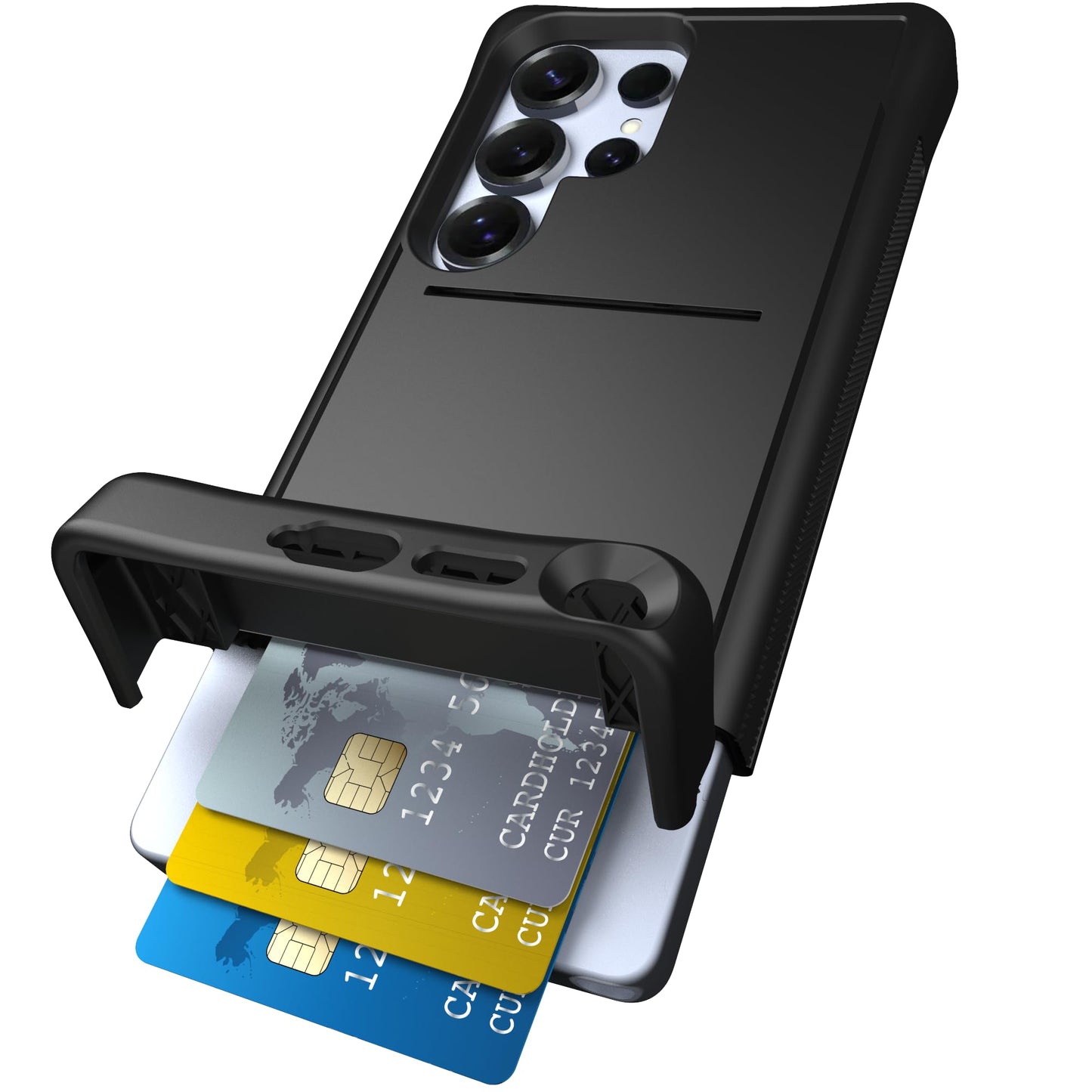 Scooch for Samsung Galaxy S25 Ultra Case with Card Holder, Wingmate Wallet Case with Hidden Card Slot and RFID Protection, Holds
