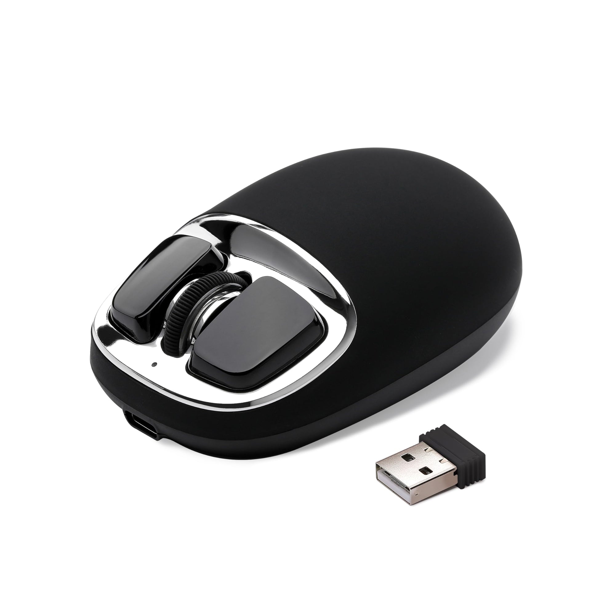 YUNZll C1 Silicone Wireless Mouse, Tri-Mode 2.4G/USB-C/Bluetooth Mouse, 4800 DPl Optical Tracking, 6 Adjustment Levels,Customize