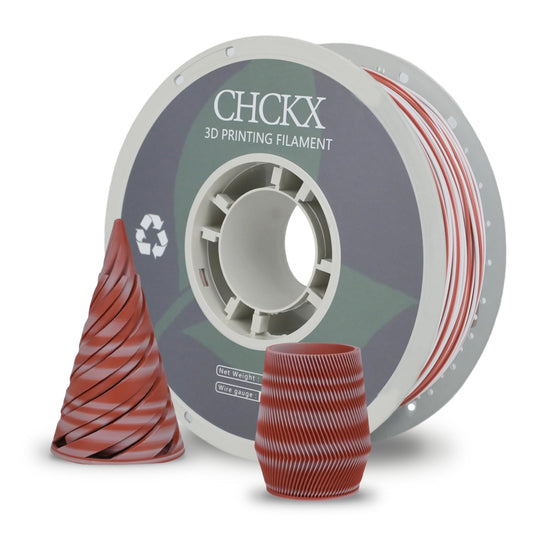 CHCKX PLA 3D Printer Filament, Dimensional Accuracy +/- 0.02 mm, 1 kg Spool(2.2lbs), 1.75 mm, Flipping Ore Red