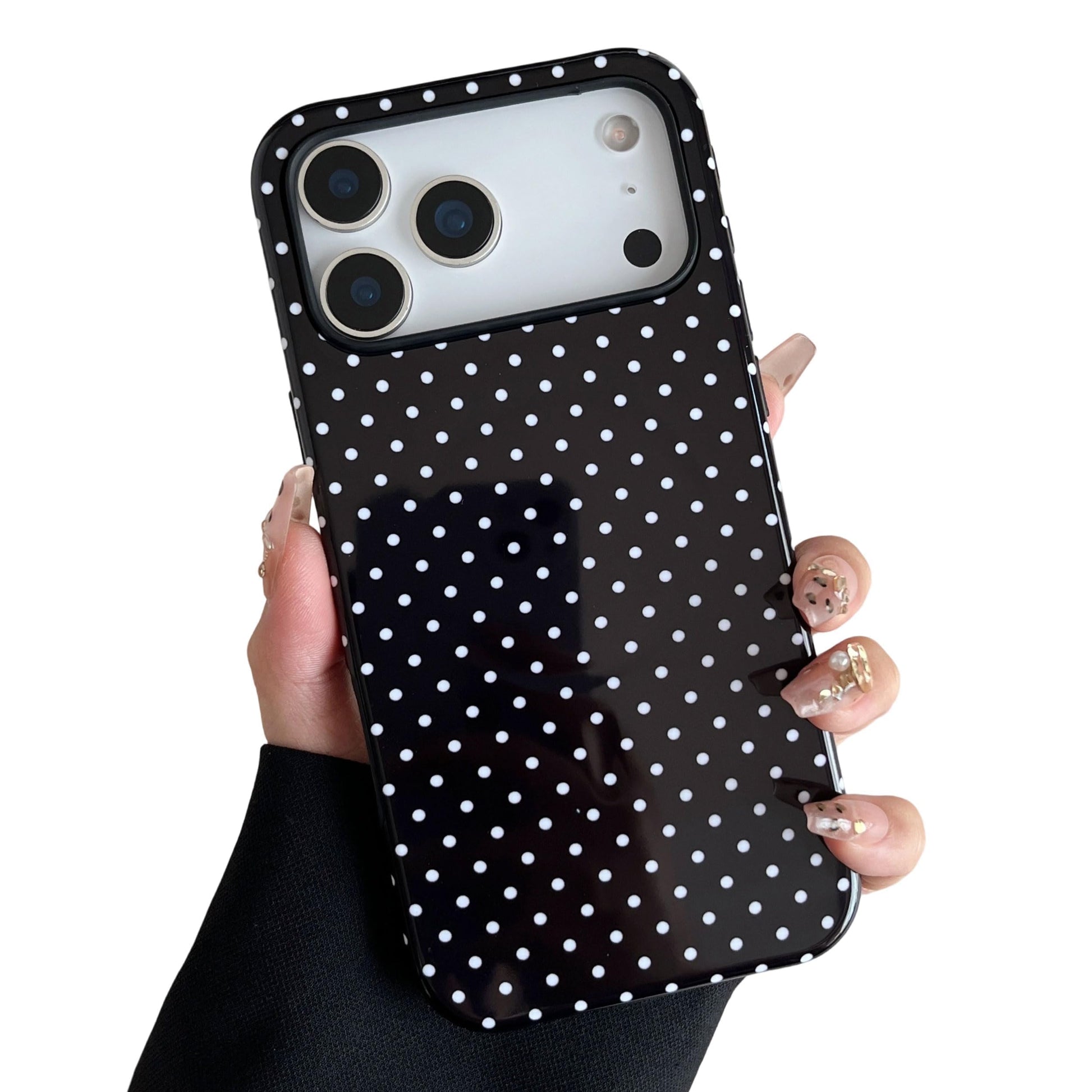 ZTOFERA Magnetic Case for iPhone 17 Pro Max, Compatible with Magsafe, Polka Dot Aesthetic Phone Case Cute for Girl Women, Hard P