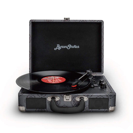 ByronStatics Record Player, Vinyl Turntable Records Player Bluetooth 5.0, Built in Stereo Speakers, 3 Speed, Extra Stylus, Suppo