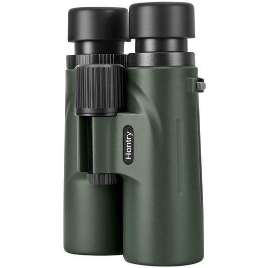 Hontry 8x42 HD Waterproof Binoculars, Green, Rubber, Model 8010G for Outdoor Activities