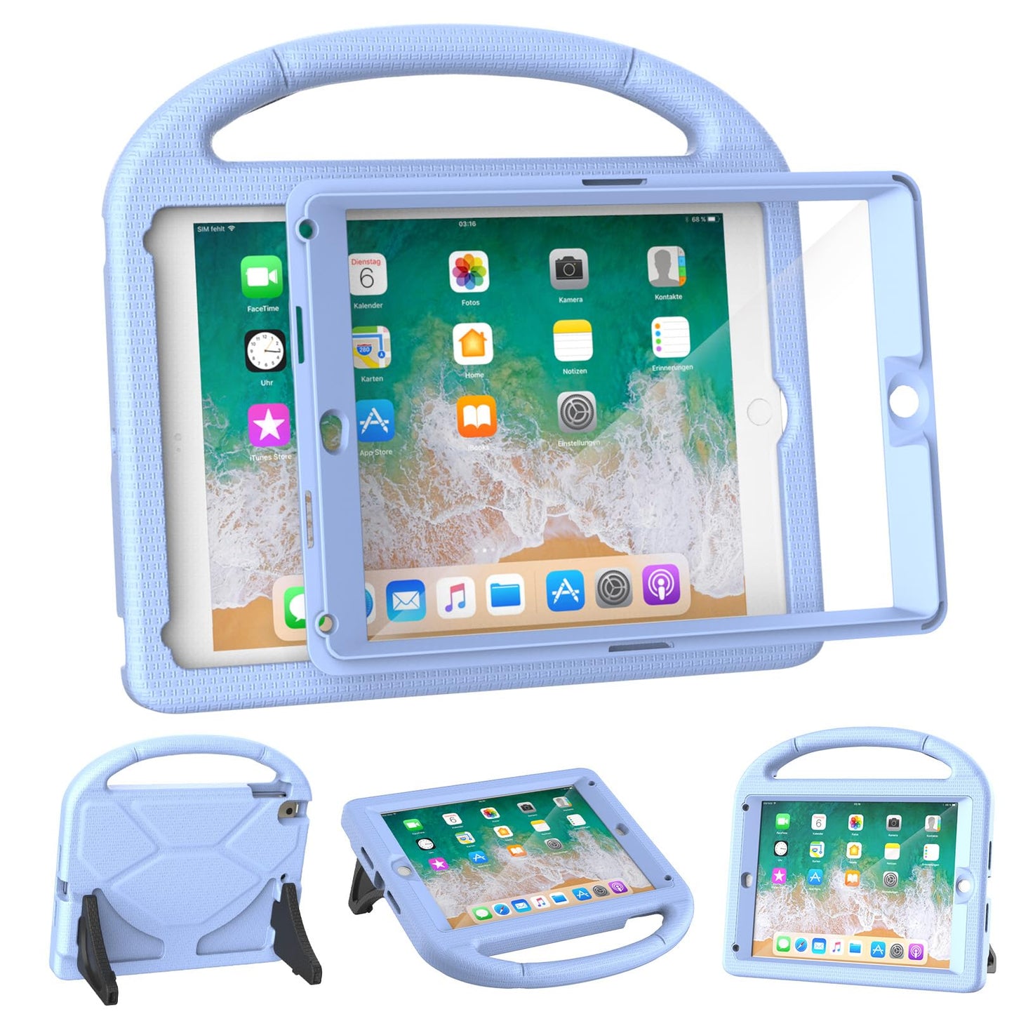 YIHE Shockproof Kids Case for iPad 6th/5th Generation (9.7 inch, 2018/2017), iPad Air 2/1 & Pro 9.7 | Durable Protective Cover w