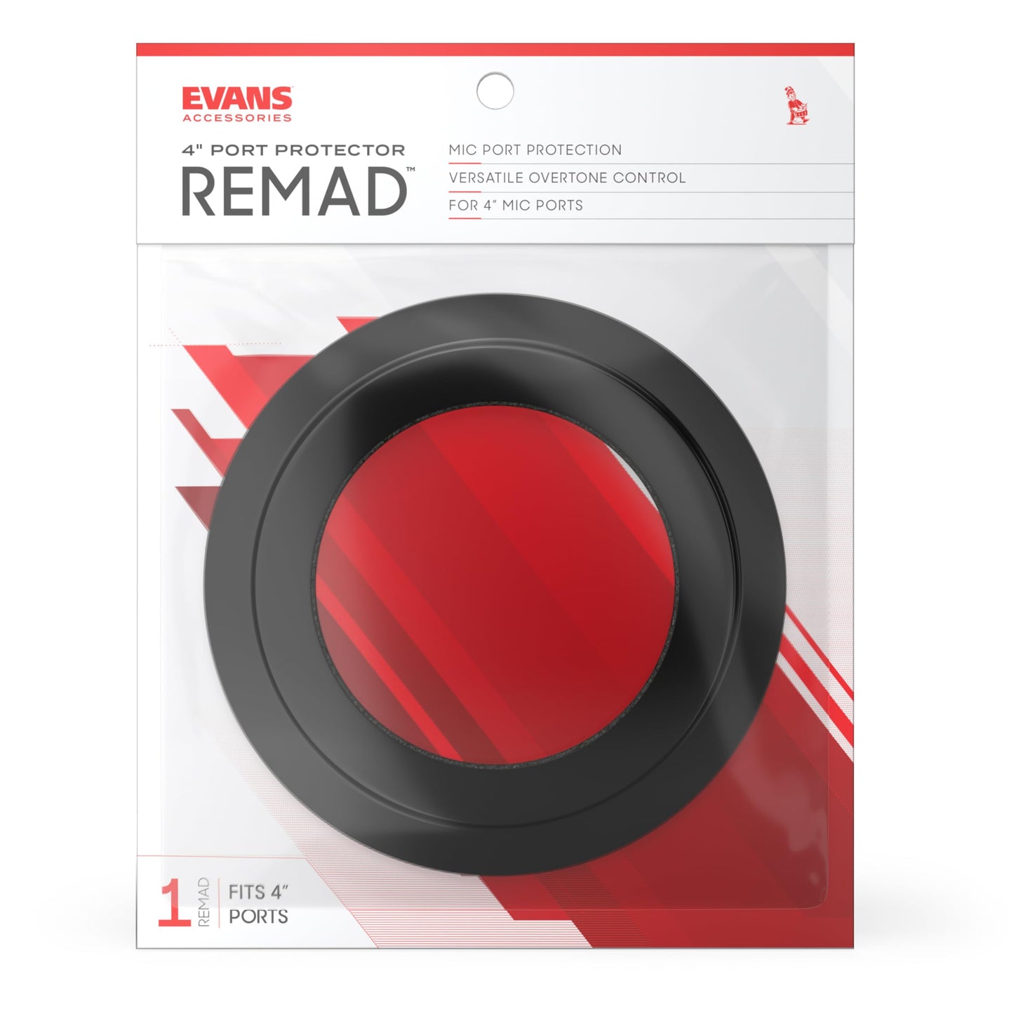 Evans REMAD Port Hole Protector for Bass Drum Resonant Head, 4 inch