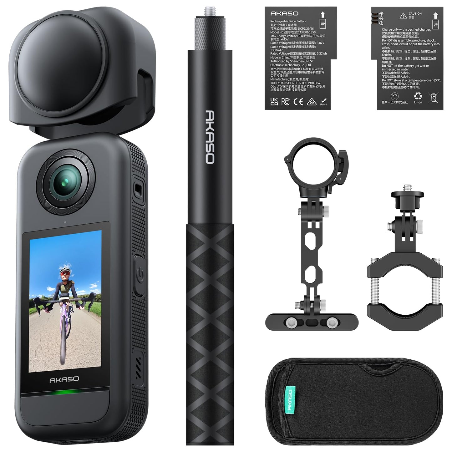 AKASO 360 Weatherproof 360 Action Camera - 5.7K 360 Video with 1/2 48MP Sensors, 72MP 360 Photo, 360-SuperSmooth, Invisible Self
