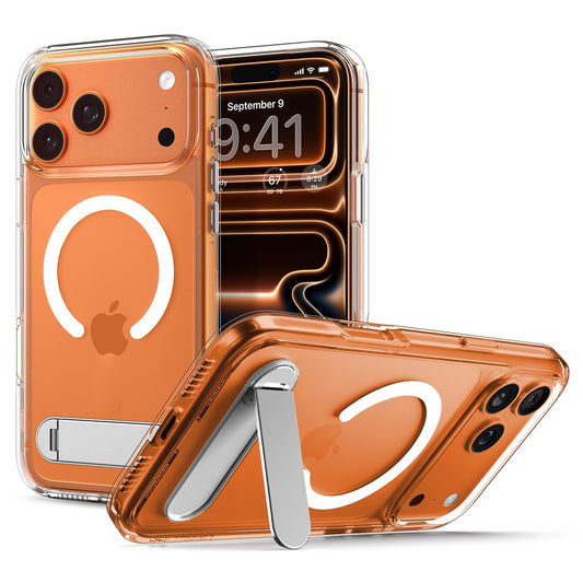 Spigen for iPhone 17 Pro Case, Ultra Hybrid S MagFit [TPU Covered Camera Control] [Kickstand] [Compatible with MagSafe] - Clear