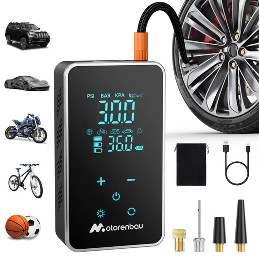 Tire Inflator Portable Air Compressor, 150PSI Cordless Air Pump for Car Tire, 3X Faster Auto Tire Inflator with Digital Pressure