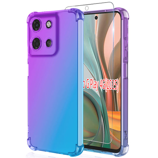 for Motorola Moto G 2025/2026 Case: Moto G Play 2025 Case Women Girls with Screen Protector Reinforced Corners TPU Shock-Absorpt