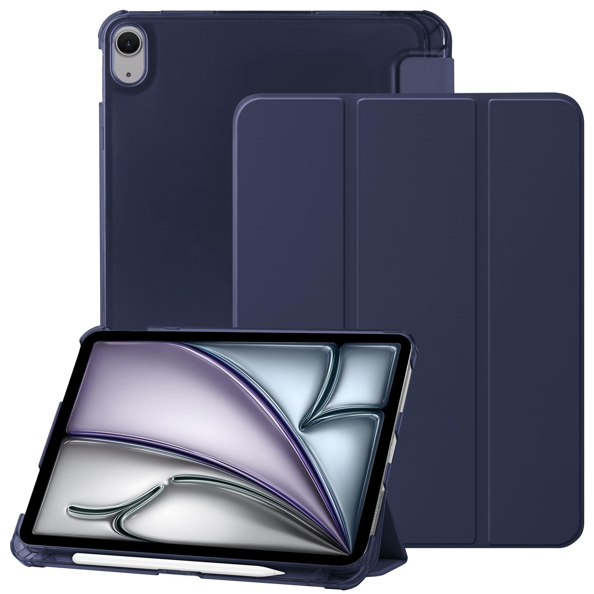 iPad (A16) 11th Generation Case 11 Inch 2025, iPad 10th Generation Case 10.9 Inch 2022 with Pencil Holder, Slim Light Trifold Pr