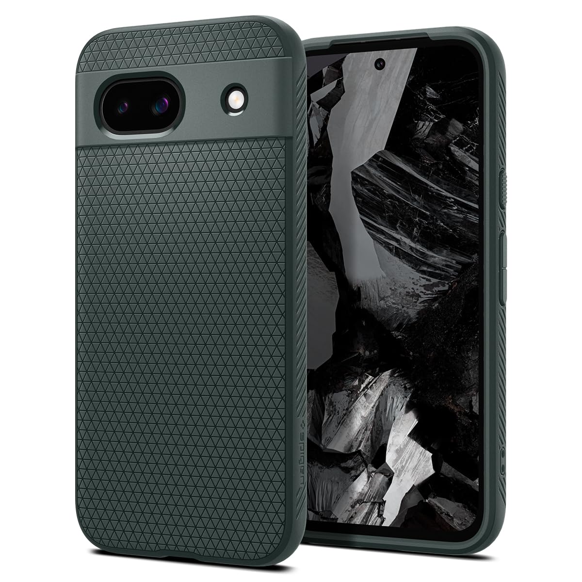 Spigen for Pixel 8a Case, Liquid Air (2024) [No Magnet Ring] [Military-Grade Protection] - Abyss Green