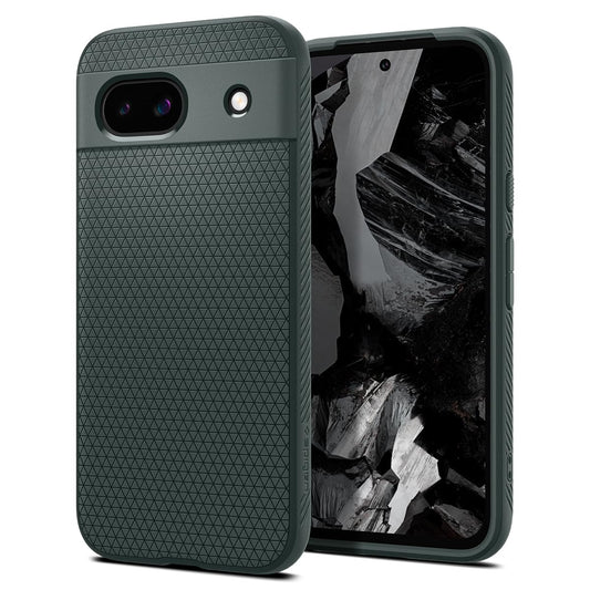 Spigen for Pixel 8a Case, Liquid Air (2024) [No Magnet Ring] [Military-Grade Protection] - Abyss Green