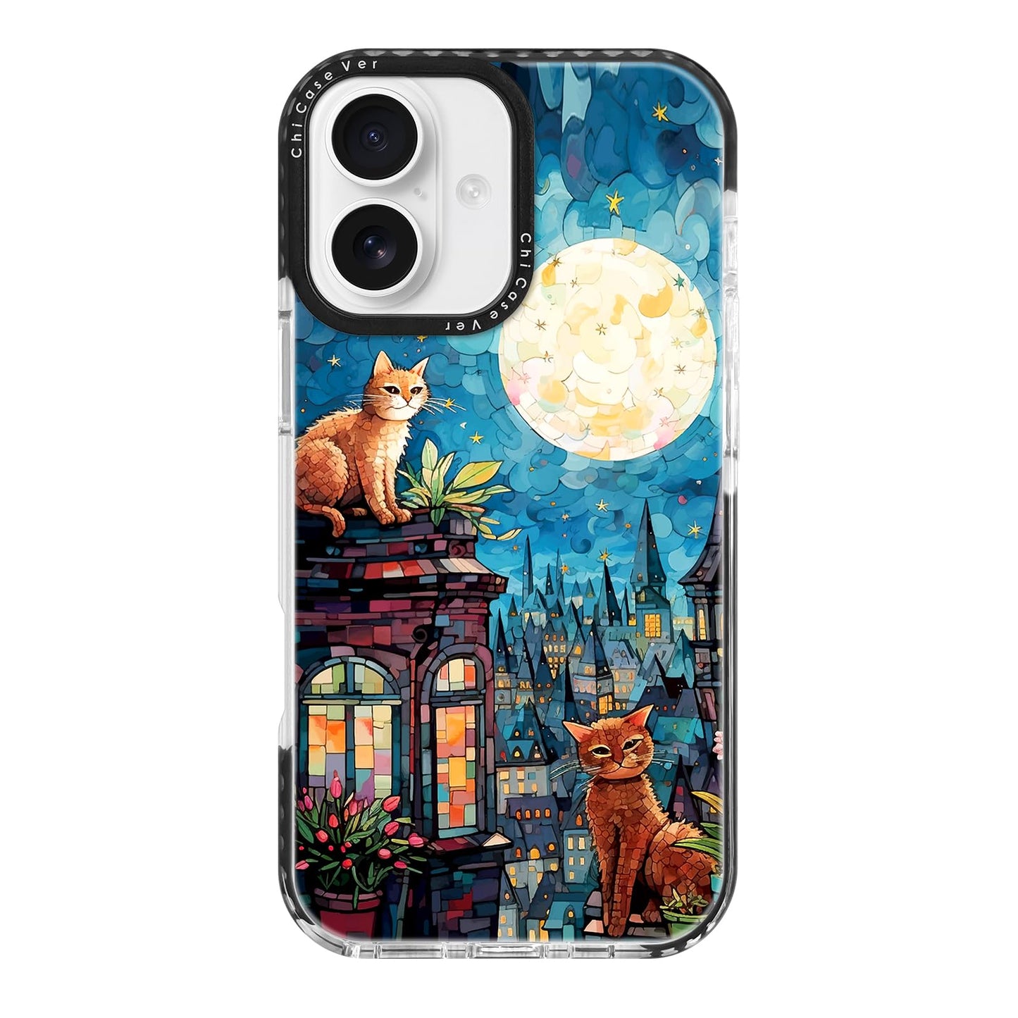 ChiCaseVer for iPhone 16 Case, Romantic Floral Collage with Love in Bloom, Military-Grade Drop Protection, Magical Soft Slim TPU