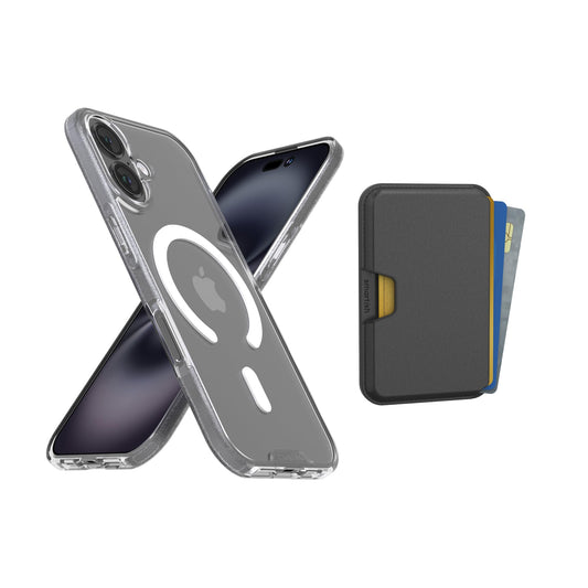 Smartish iPhone 17 MagSafe Clear Case + MagSafe Wallet - Magnetic Slim Case - Anti-Yellow Thin Grip Cover + Detachable Wallet -