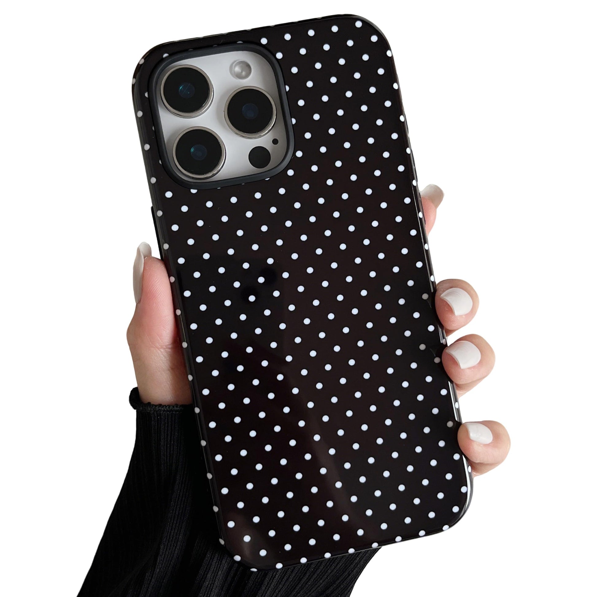 ZTOFERA Magnetic Case for iPhone 15 Pro, Polka Dot Phone Case Cute for Girl Women, Compatible with Magsafe, Hard PC+Soft TPU Pro