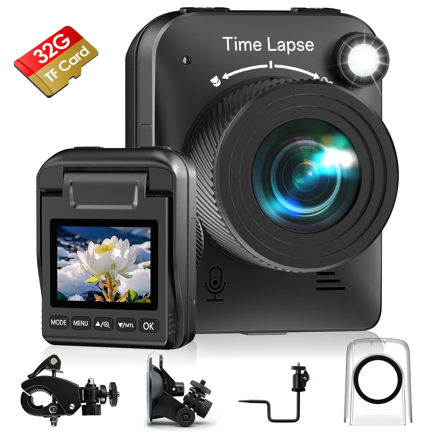 Time Lapse Camera, 4K Timelapse Outdoor Construction Camera with 3 Mount, Waterproof Housing, SD Card for Construction Sites, Ho