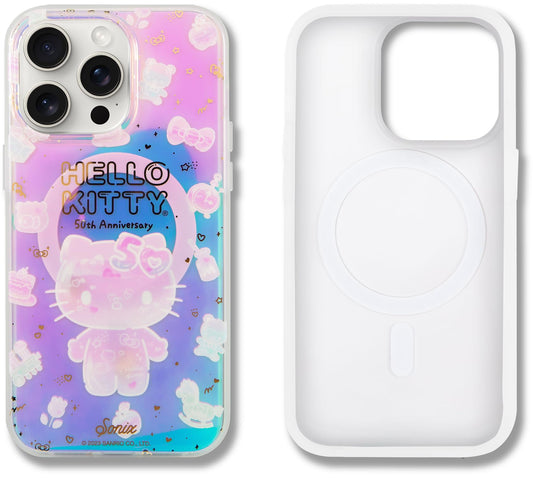 Sonix x Sanrio Case for iPhone 14 Pro Max | Compatible with MagSafe | 10ft Drop Tested | Holographic Hello Kitty 50th Anniversar
