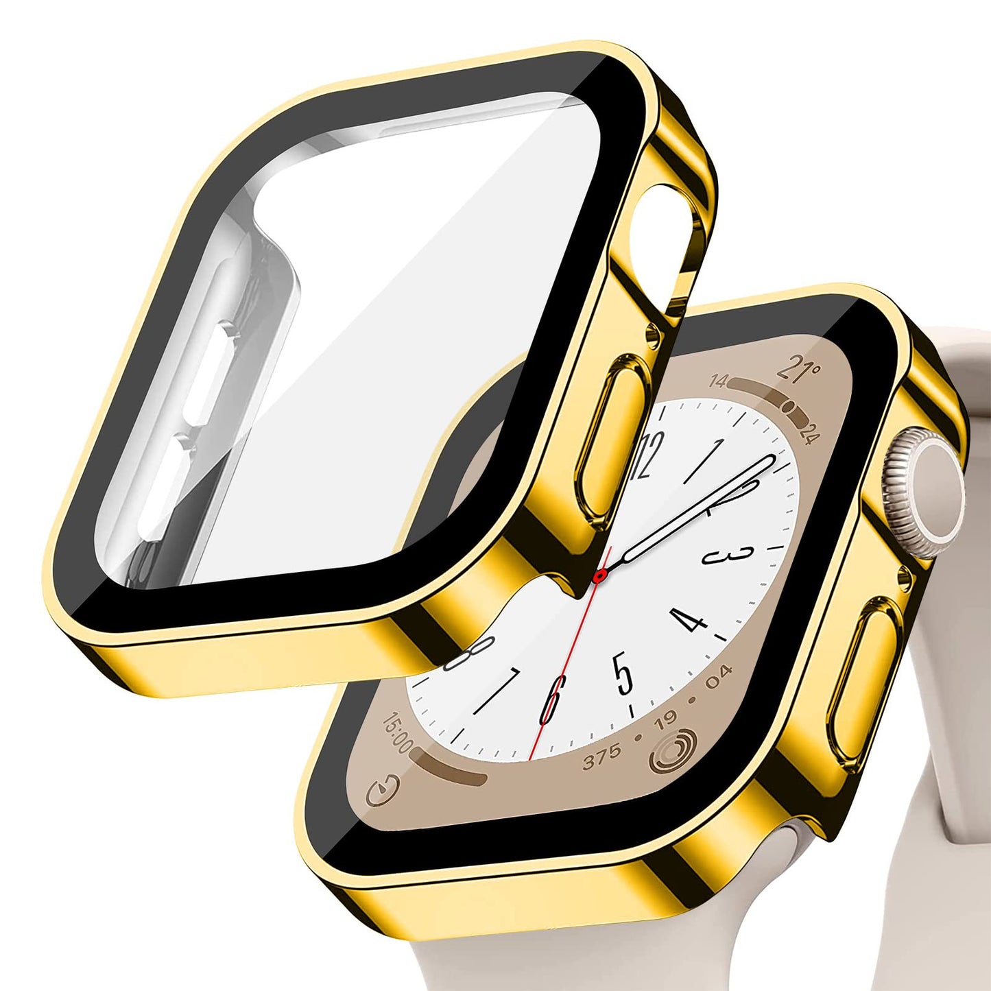 Tempered Glass Screen Protector for Apple Watch case Series SE 9 8 7 6 5 4 40mm 44mm 41mm 45mm 49mm Ultra 2 Waterproof Cover PC