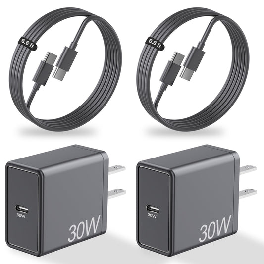30W USB C Fast Charger Block for Google Pixel 10 Pro XL/10/9 Pro /9/8 Pro/8/7 Pro/7/6a/6 Pro/6/5a/5/4, 2-Pack Looptimo 30 Watts